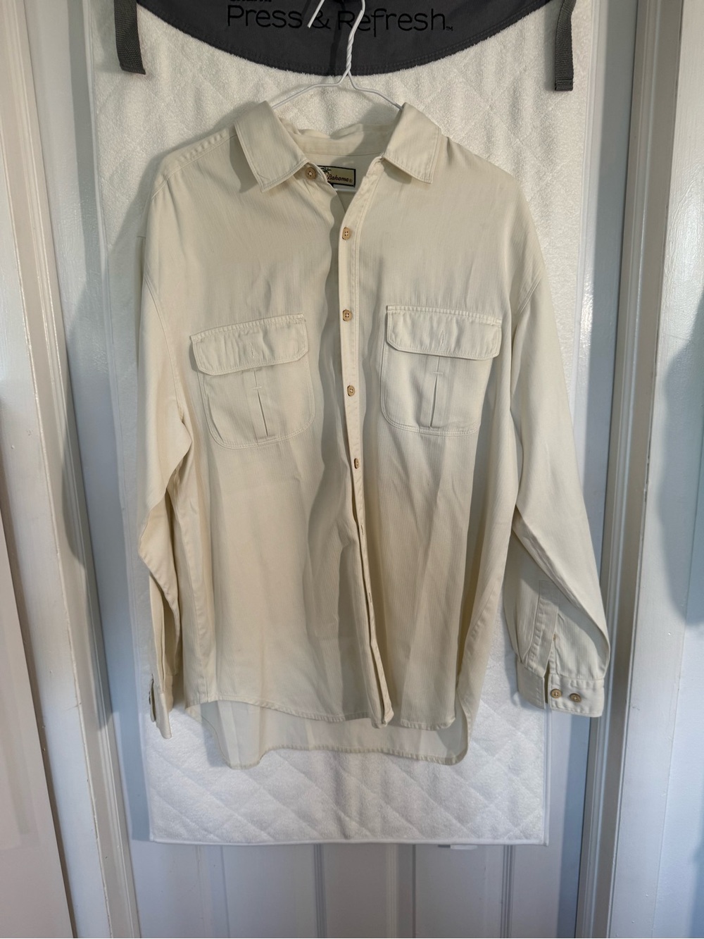 Tommy Bahama Cream Long-Sleeve Button-Up Shirt